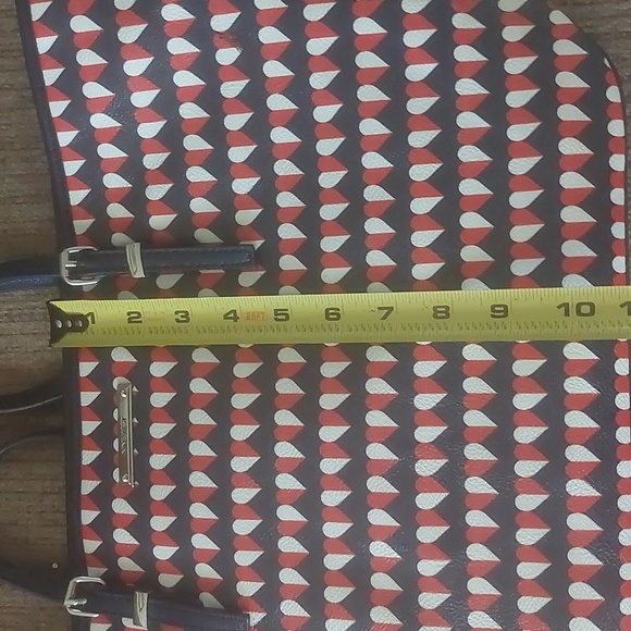 Nine West Navy Red and White Hearts Large Tote - Picture 13 of 16